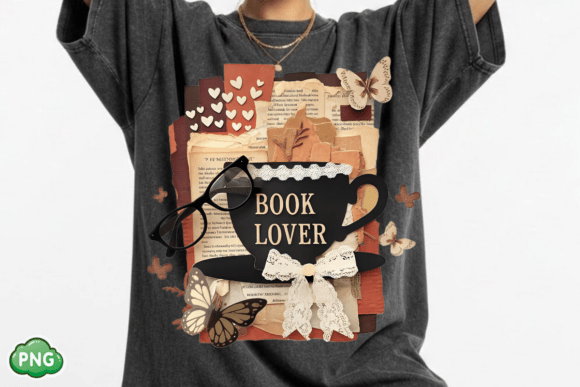 Download Retro Book Lover PNG, Coquette Book Nerd - Premium Bundle
