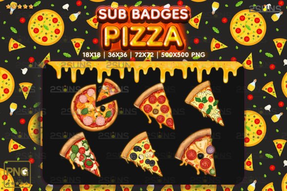 Download 6 Twitch Pizza Slice Sub Badges - Sub badges Collection