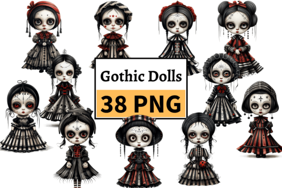 Download Spooky Halloween Doll, Gothic Graphics - Halloween doll Collection